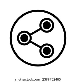 Share vector icon. Arrow symbol. button connection illustration sign.