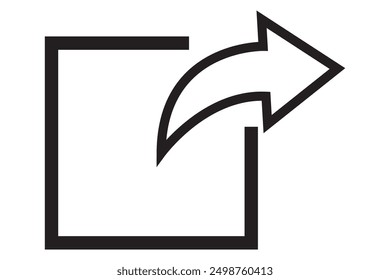 Share vector icon, arrow symbol. Simple illustration for web or mobile app