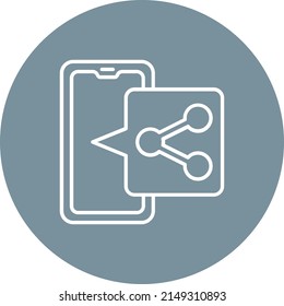 Teilen Sie Vektorsymbol. Kann für Druck-, Mobil- und Web-Anwendungen verwendet werden.