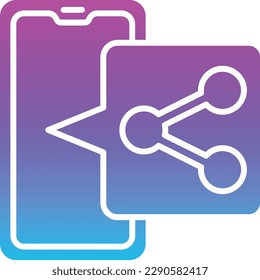 Icono de compartición vectorial. Se puede usar para imprimir, móviles y aplicaciones web.