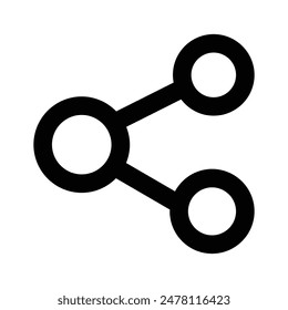 Share vector icon design in modern style, user interface icon