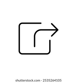 Share vector icon. Editable black stroke.