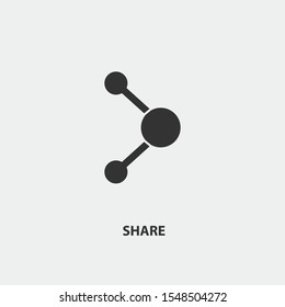 share vector icon flat isolated sign