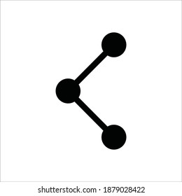 Icono de compartición vectorial. Compartir diseño de signo plano. Compartir pictograma de símbolo