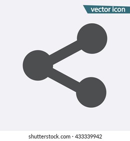 Share vector icon. Flat symbol isolated on white background. Trendy internet concept. Modern sign for web site button, mobile app, ui design. Logo illustration.