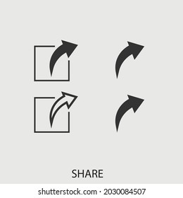 Compartir el signo de la ilustración del icono vectorial para web y diseño
