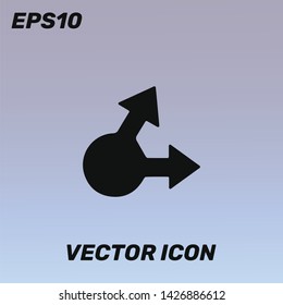 "Share" vector icon illustration for web and mobile app isolated on abstract background. Premium quality.
