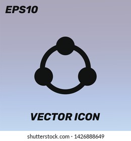 "Share" vector icon illustration for web and mobile app isolated on abstract background. Premium quality.