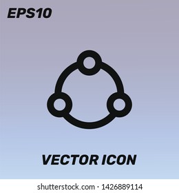"Share" vector icon illustration for web and mobile app isolated on abstract background. Premium quality.