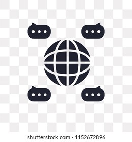 Share vector icon isolated on transparent background, Share logo concept