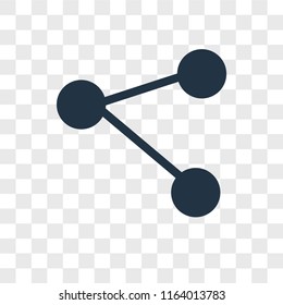Share vector icon isolated on transparent background, Share logo concept