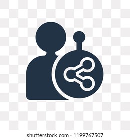 Share vector icon isolated on transparent background, Share transparency concept can be used web and mobile