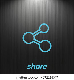 share - Vector icon isolated on a dark background for your design