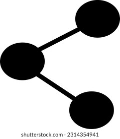 Icono de compartición vectorial. Símbolo de vínculo. Botones del panel de medios sociales. Señal plana de web y aplicación. Diseño vectorial reemplazable.