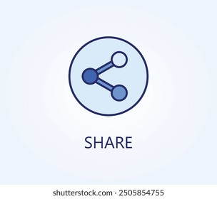 Share vector, icon or logo sign symbol illustration