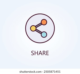 Share Vector, Icon Or Logo Sign Symbol Illustration