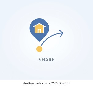 Ilustración De Vector, Ícono O Logotipo De Compartir
