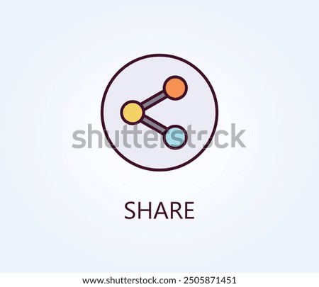 Share Vector, Icon Or Logo Sign Symbol Illustration