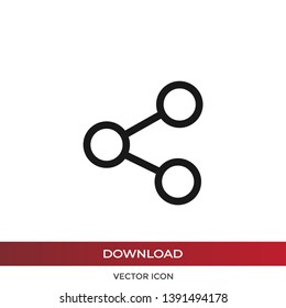 Share vector icon in modern design style for web site and mobile app