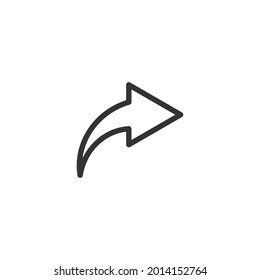 Share vector icon, share on social media symbol. Share icon symbol vector on white background.