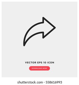 Share vector icon, share on social media symbol. Modern, simple flat vector illustration for web site or mobile app