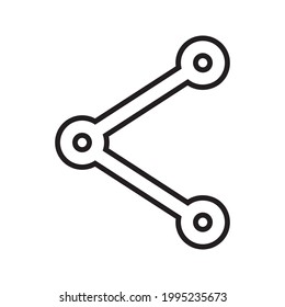 Share vector icon on white backround