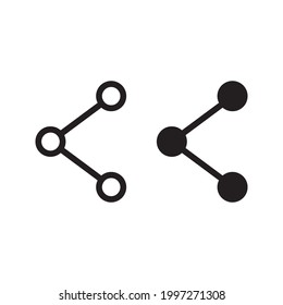 Share vector icon on white backround
