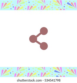 Share vector icon on white background. Isolated illustration. Business picture.