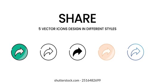 Compartilhar ícone de vetor pronto para usar a ilustração de vetor