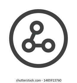 Share vector icon. Send file in social media.