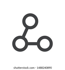 Share vector icon. Send file in social media.