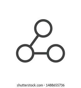 Share vector icon. Send file in social media.