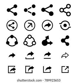 Share vector icon set collections