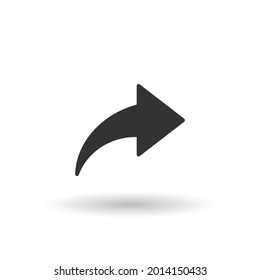 Share vector icon, sharing symbol. Share icon symbol vector on white background.