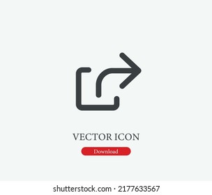 Share vector icon. Symbol in Line Art Style for Design, Presentation, Website or Mobile Apps Elements, Logo. Share symbol illustration. Pixel vector graphics - Vector