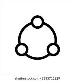 Teilen Sie Vektorsymbol für Webdesign, Benutzeroberfläche und App. einzeln auf weißem Hintergrund