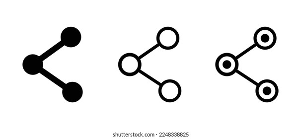 Compartir iconos vectoriales. Vector de acciones