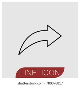 Share vector line icon.