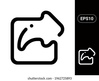 Share vector modern and stylish line icon for digital website and apps