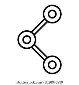 Share  Vector Outline Icon Isolated On White Background
