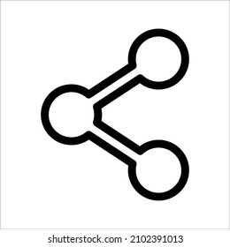 share vector sign symbol icon, on white background, eps 10.
