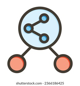 Share Vector Thick Line Filled Colors Icon For Personal And Commercial Use.
