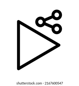 share video icon or logo isolated sign symbol vector illustration - high quality black style vector icons
