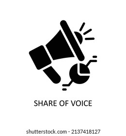 Share Of Voice Vector Solid Icons For Your Digital Or Print Projects.