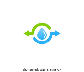 Share Water Icon Logo Design Element