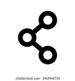 Share web icon for mobile design or app  isolated on white background. Share link. 