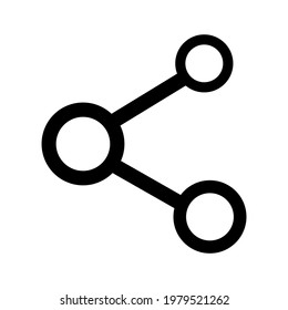 Share web icon for mobile design or app  isolated on white background. Share link. 