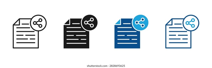 Share web icon with multiple style collection