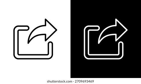 Share White Icon Set Design