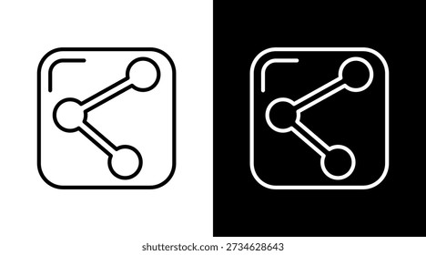 Share White Icon Set Design